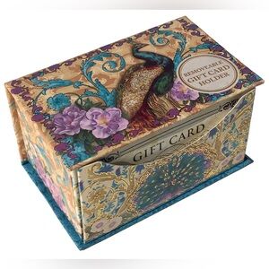 Punch Studio Cream Peacock Triple Milled Soap with Gift Card Keepsake Box